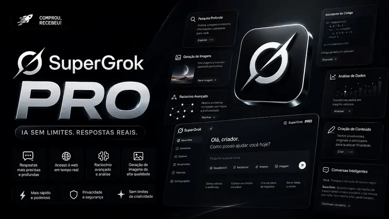 SUPER GROK - CONTA PRIVADA | PLANO MENSAL 30 DIAS