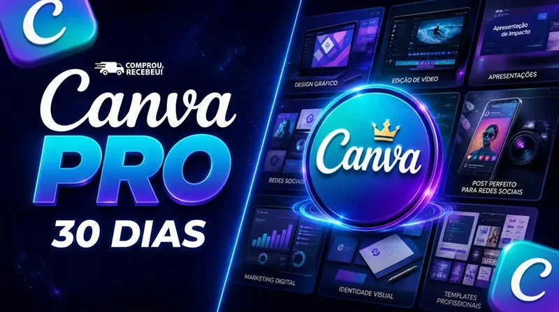 CANVA PRO - LINK CONVITE - PLANO MENSAL 30 DIAS