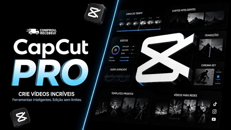 CAPCUT PRO - ACESSO PRIVADO - PLANO MENSAL 30 DIAS